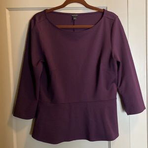 Plum top with princess seam